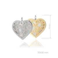 Colgante corazon reversible. REF: 332010