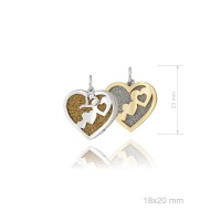 Colgante corazon reversible. REF: 333006