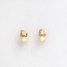 Pendientes de bebé oro 18K con circonita y perla