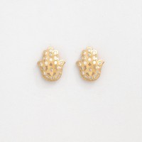 Pendientes oro 18K mano de Fátima