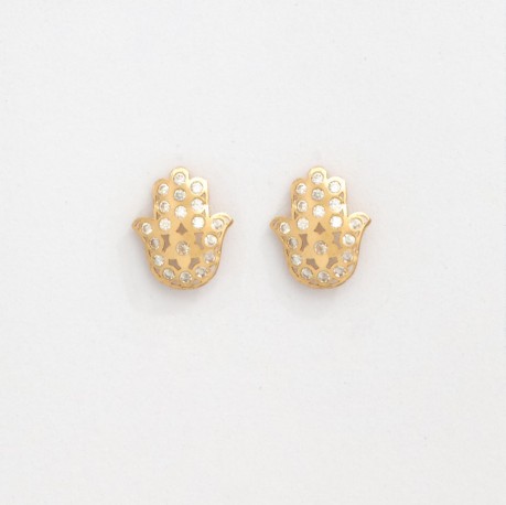 Pendientes oro 18K mano de Fátima