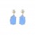 Pendientes largos de plata piedra azul