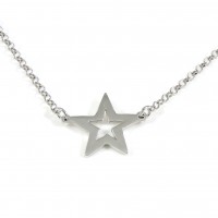 Gargantilla de plata estrella