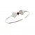 Pulsera rígida de plata pajarita