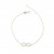 Pulsera oro blanco 18K infinito y cadena rolo
