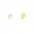 Pendientes oro amarillo 18K redondos con bisel y circonita central