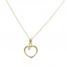 Colgante corazón con cadena oro amarillo 18K