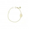 Pulsera de bebé oro amarillo 18K adorno flor