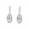 Pendientes largos dos partes circonita 2,8 mm