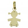 Colgante oro amarillo 18K niña doble chapa