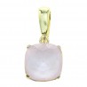 Colgante plata 925 mls y swarovski rosa
