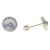 Pendientes redondos plata 925 mls swarovski amatista