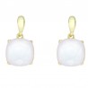 Pendientes plata rodiada 925 mls y swarovski rosa