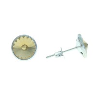 Pendientes redondos plata 925 mls swarovski topacio