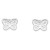 Pendientes oro blanco 18K mariposa multipiedra