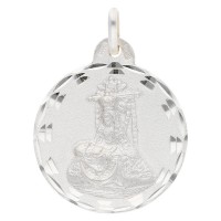 Medalla Virgen Angustias 21mm plata 1ª Ley
