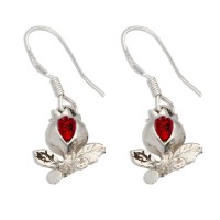 Pendientes granada plata 1ª Ley cierre hippie