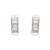 Pendientes oro blanco 18 Ktes con circonitas baguette