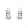 Pendientes oro blanco 18 Ktes con circonitas baguette