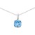 Colgante con cadena plata 925 mls y swarovski aguamarina