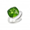 Anillo plata 1ª Ley con Swarovski esmeralda