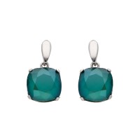 Pendientes plata rodiada 1ª Ley y Swarovski 