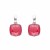 Pendientes plata rodiada 1ª Ley y Swarovski rojo