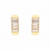 Pendientes oro amarillo 18 Ktes con circonitas baguette