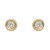 Pendientes chatón oro 18K con circonita