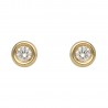 Pendientes chatón oro 18K con circonita