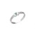 Anillo oro blanco 18Ktes con esmeralda natural y circonitas