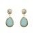 Pendientes oro amarillo 18K piedra hidrotermal