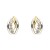 Pendientes señora oro 18 Ktes bicolor con circonitas