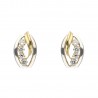 Pendientes señora oro 18 Ktes bicolor con circonitas