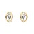 Pendientes señora oro 18 Ktes bicolor con circonitas