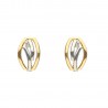 Pendientes señora oro 18 Ktes bicolor con circonitas