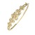 Pulsera italiana oro 18 Ktes flores con circonitas