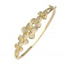 Pulsera italiana oro 18 Ktes flores con circonitas