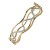Pulsera italiana oro 18 ktes bicolor ondas