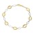Pulsera italiana oro 18 ktes bicolor óvalos 