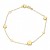 Pulsera italiana flor oro amarillo 18 Ktes