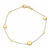 Pulsera italiana flor oro amarillo 18 Ktes 