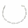 Pulsera articulada oro blanco 18Ktes con circonitas