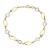 Pulsera italiana oro 18 ktes bicolor triángulos y hojas