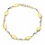 Pulsera italiana oro 18 ktes bicolor chapitas y pipas