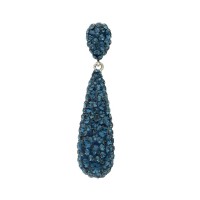 Colgante articulado plata 1ªLey con cristales Swarovski azul noche