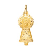 Medalla oro 18ktes Virgen del Pilar 28mm