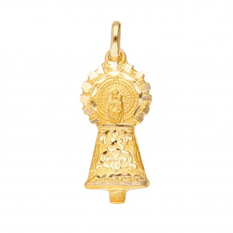 Medalla oro 18ktes Virgen del Pilar 28mm