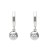 Pendientes articulados oro blanco 18Ktes con chatón y circonita