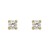 Pendientes cuadrados 5mm oro amarillo 18Ktes y circonita